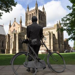 Elgar outside Cathedral