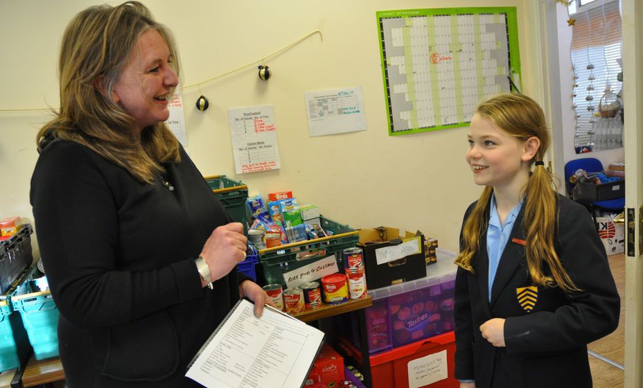 Madeleine T at Hereford Food Bank