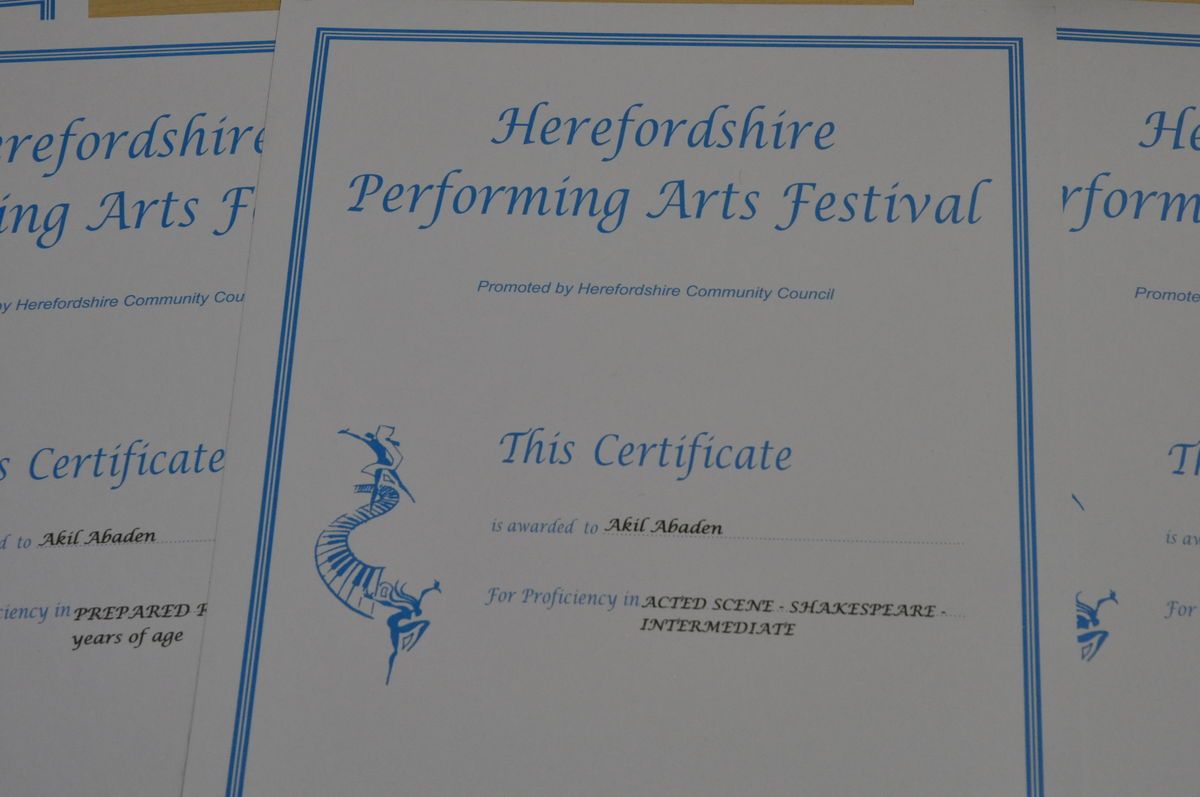 Akil's certificates