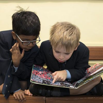 Children reading together
