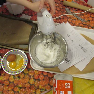 HCJS Nursery children make meringues