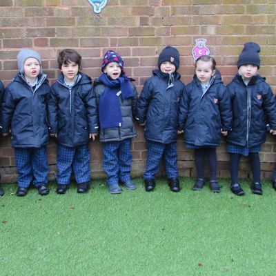 HCJS Nursery children wrap up for winter topic